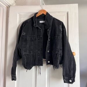 Mango Black Denim Jacket